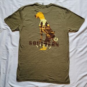 Bird Dog Southern Limit  Graphic T- shirt Sz Small Green Upland Hunting
